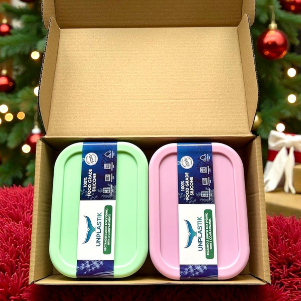 Lunch Box 3 Compartments Singapore Skyline - Gift Set